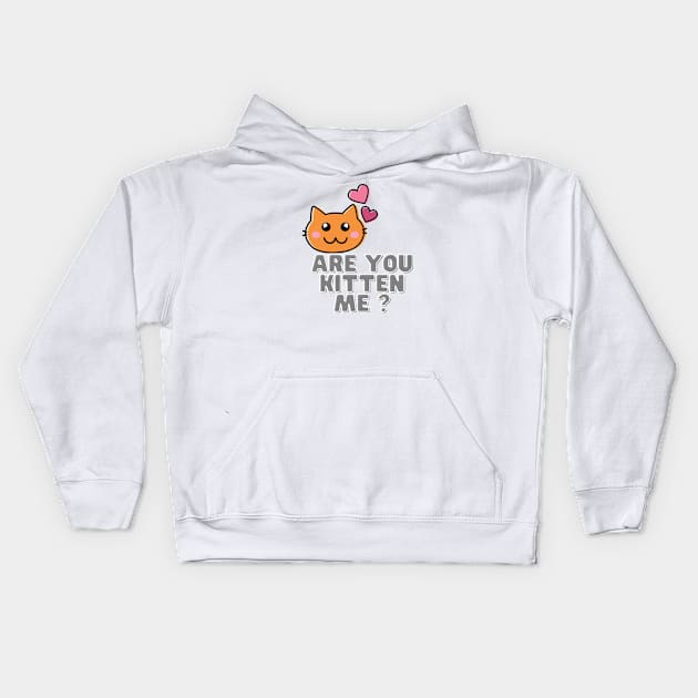 Are You Kitten Me Kids Hoodie by Clothing Spot 